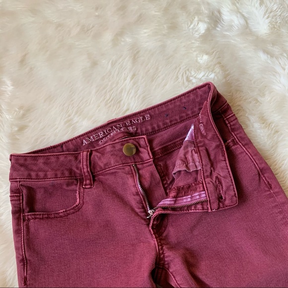 American Eagle Red Jegging Crop Size 0 - Picture 5 of 12